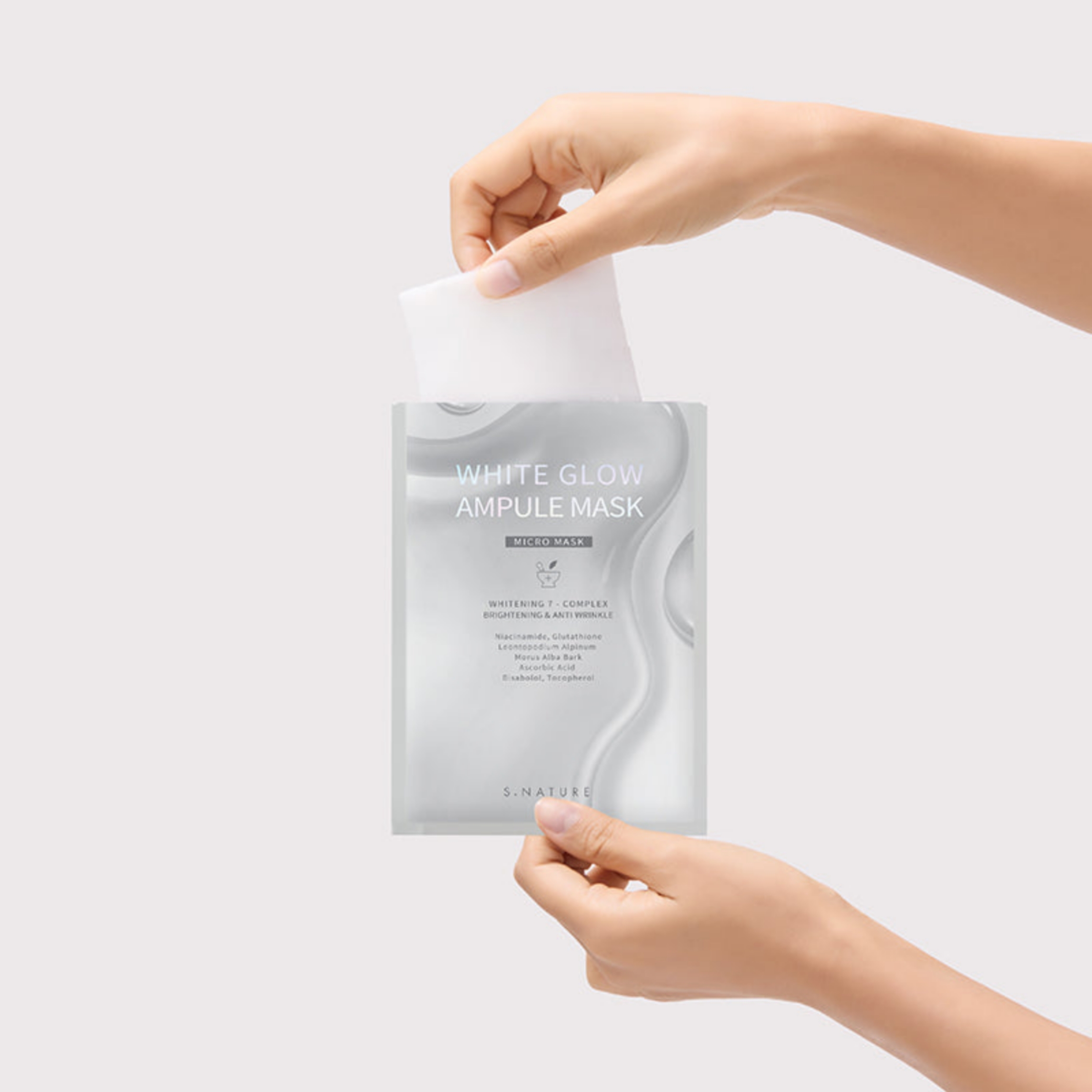 <img src="image1.jpg" alt="S.NATURE White Glow Ampoule Mask اصل کره‌ای روشن کننده پوست">
