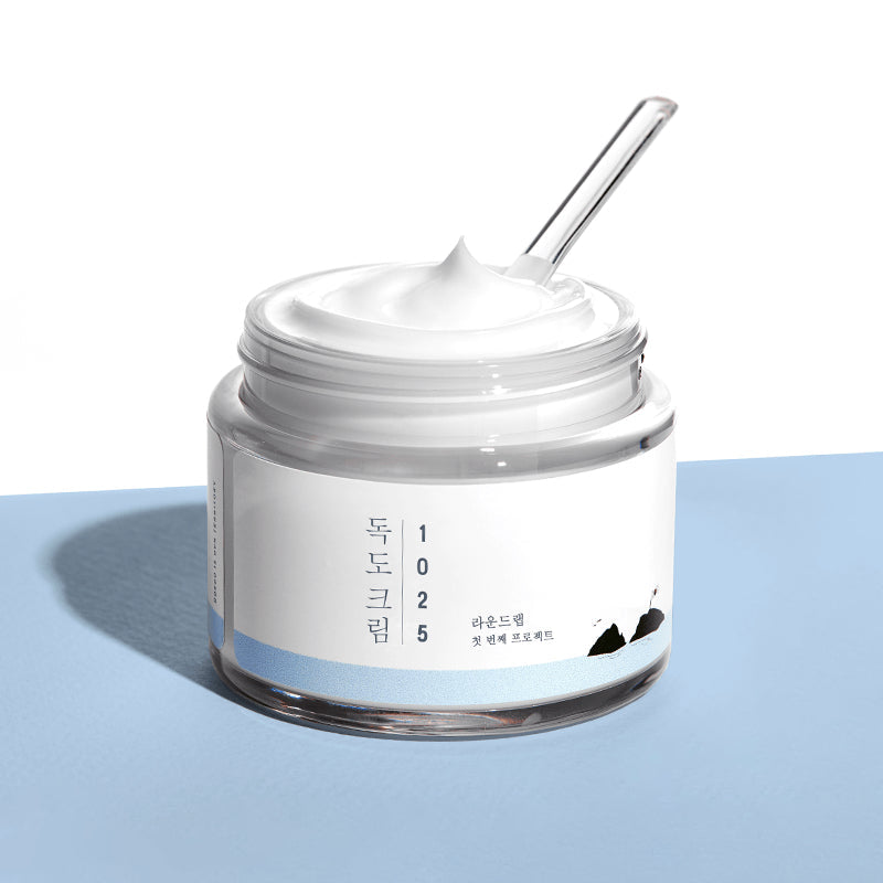 کرم آبرسان کره‌ای Round Lab 1025 Dokdo Cream Round Lab Dokdo Cream مناسب پوست خشک و حساس